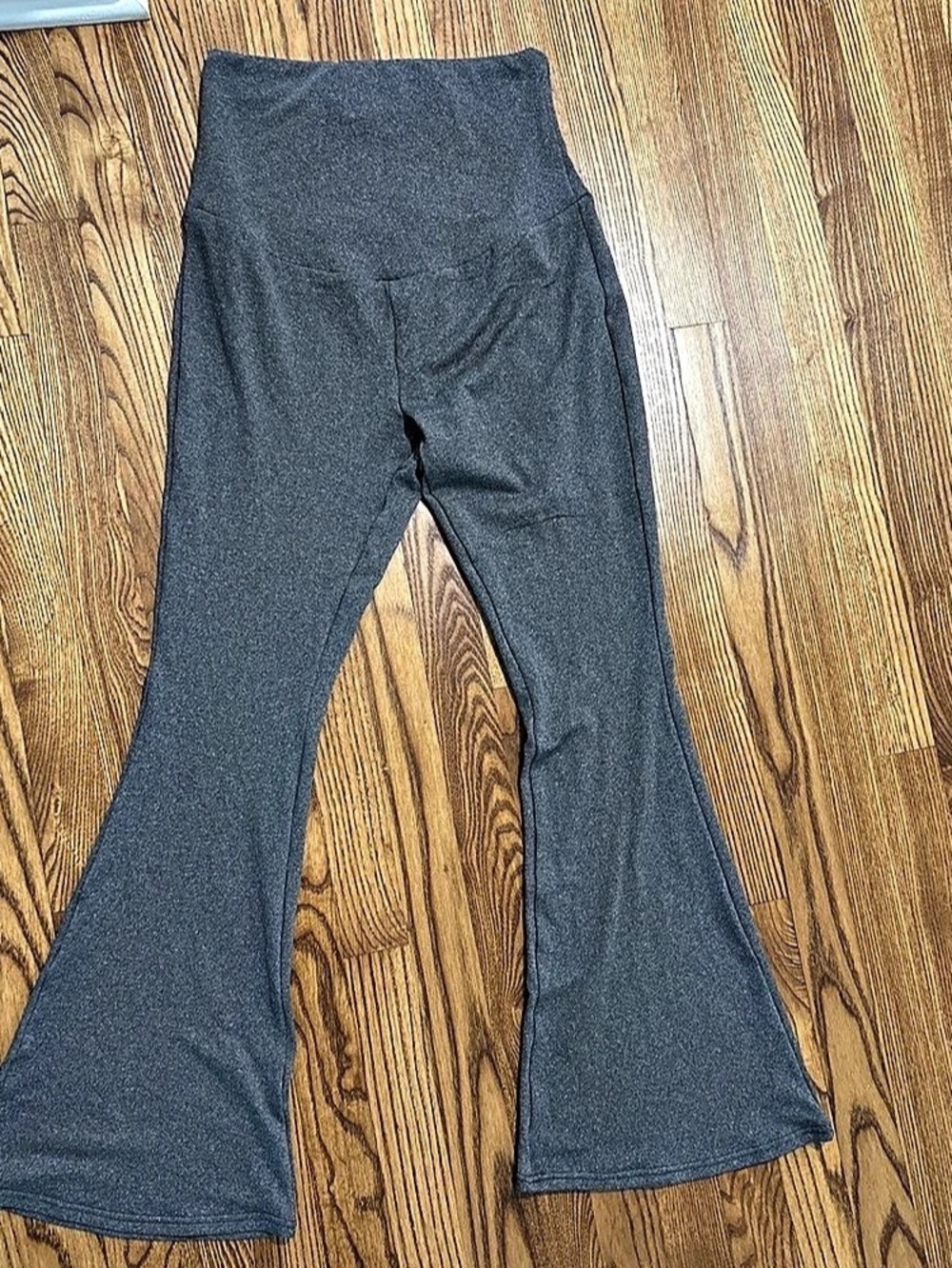 Brand new maternity over the belly Gray Flare Pants